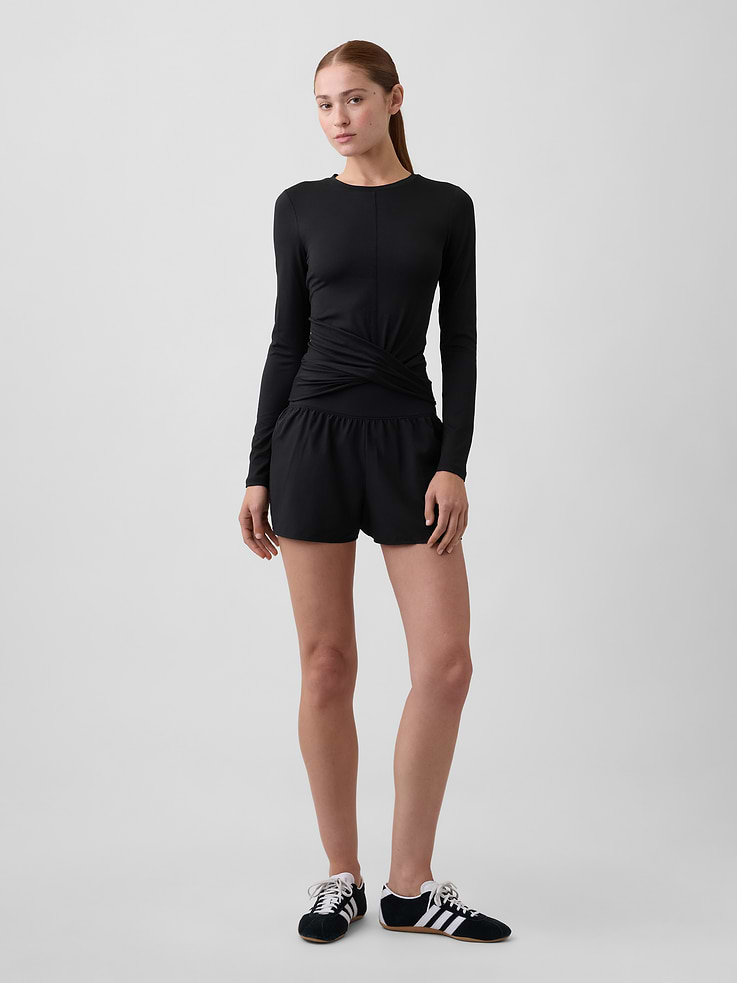 Image number 1 showing, GapFit Studio Recycled 3" Pull-On Shorts