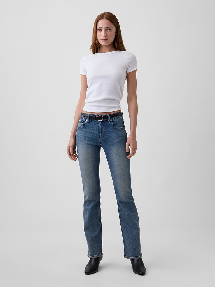 Image number 1 showing, Mid Rise Boot Jeans