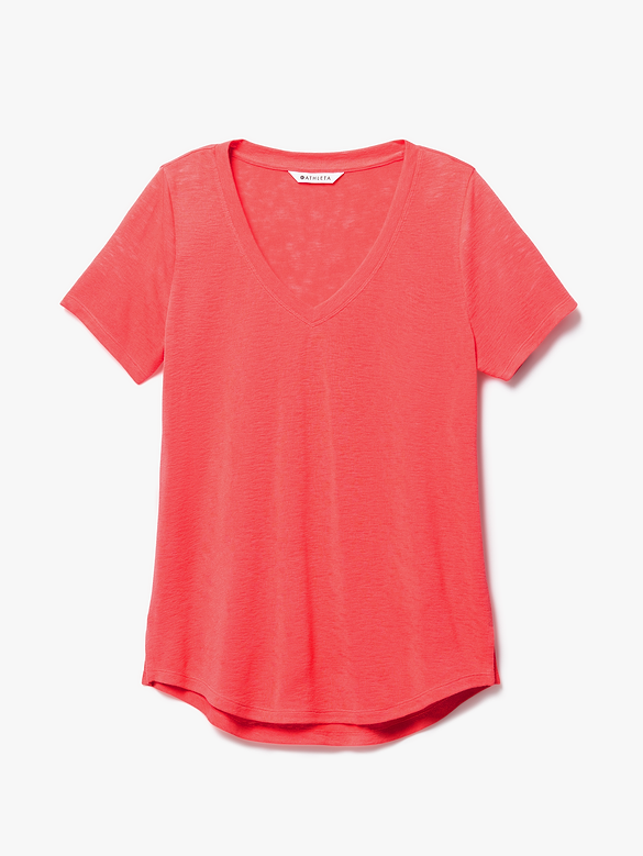 Breezy Scoop V-Neck Tee