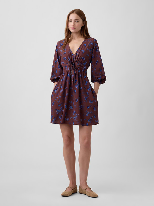 Tie-Front Mini Dress