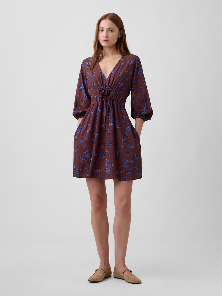 Image number 1 showing, Tie-Front Mini Dress