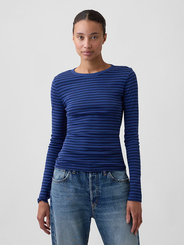 Modern Ribbed Crewneck T-Shirt