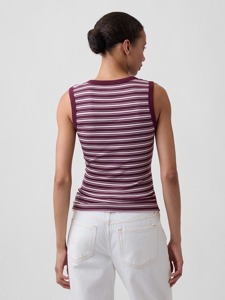 Image number 2 showing, Ribbed Scoopneck Tank Top