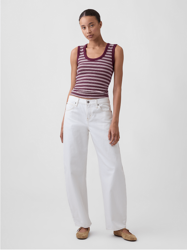 Image number 3 showing, Ribbed Scoopneck Tank Top