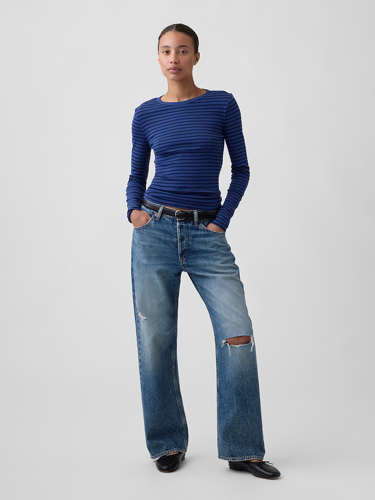 Image number 3 showing, Modern Ribbed Crewneck T-Shirt