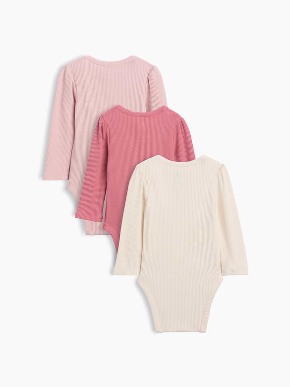 Baby First Favorites TinyRib Bodysuit (3-Pack)