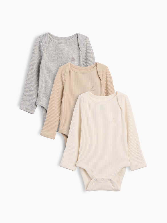 Baby First Favorites TinyRib Bodysuit (3-Pack)