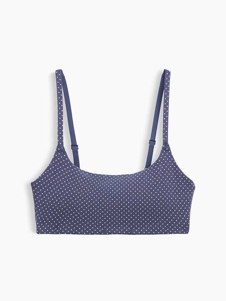 L'image numéro 6 présente Soutien-gorge léger à encolure dégagée en coton biologique extensible PureDouceur