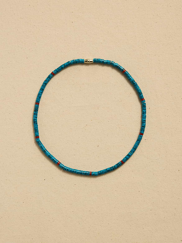 Archive Dark Turquoise Beaded Choker Necklace
