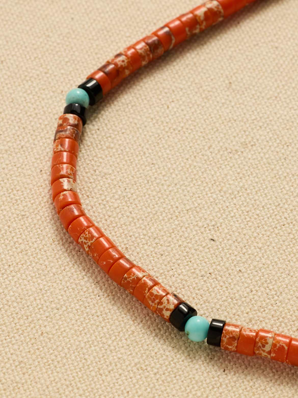 Archive Coral And Turquoise Beaded Princess Necklace