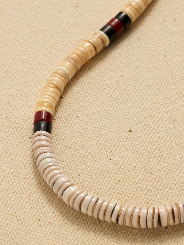 Archive Long Beaded Surfer Necklace