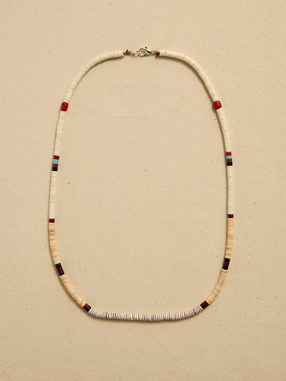 Archive Long Beaded Surfer Necklace