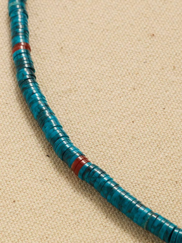 Archive Dark Turquoise Beaded Choker Necklace