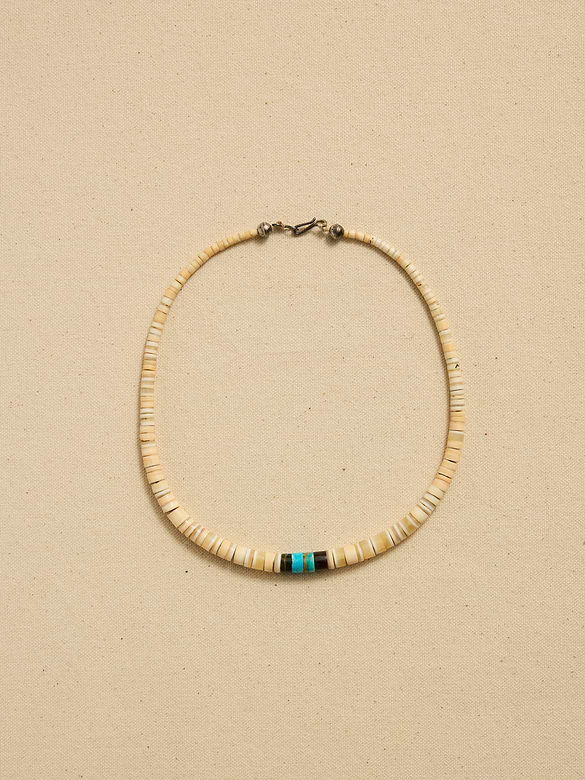 Archive Turquoise-Centered Beaded Choker Necklace