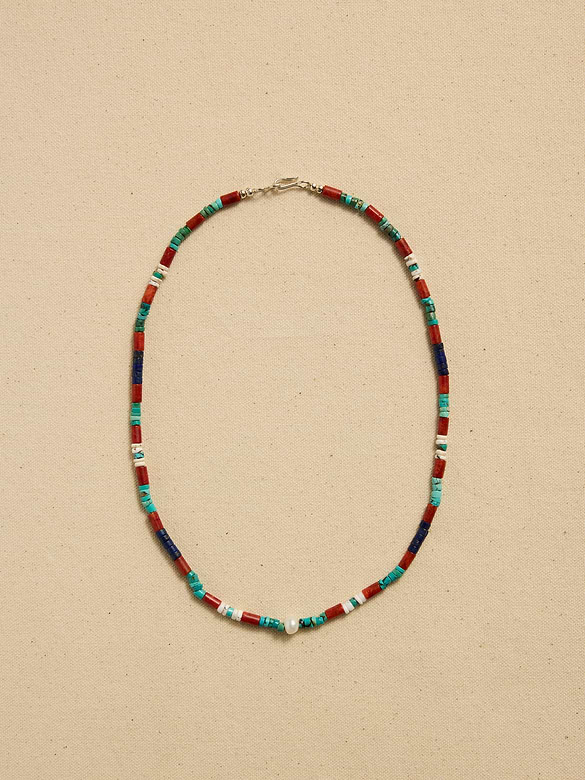 Archive Pearl-Centered Beaded Princess Necklace