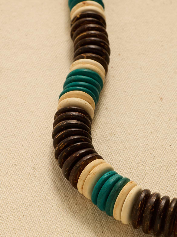 Archive Graduated Brown Beaded Matinee Necklace