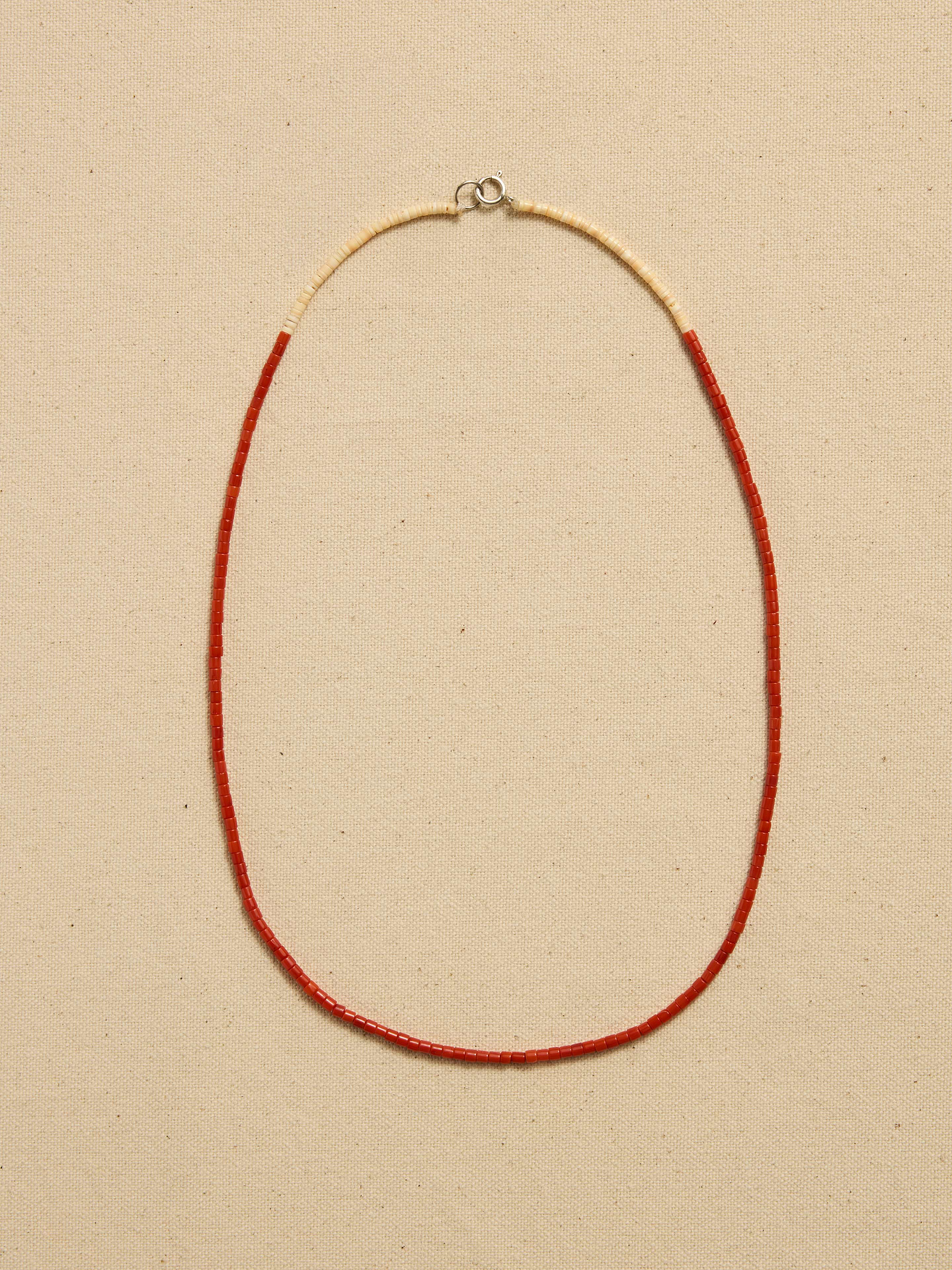 Image number 1 showing, Archive Red And White Beaded Matinee Necklace