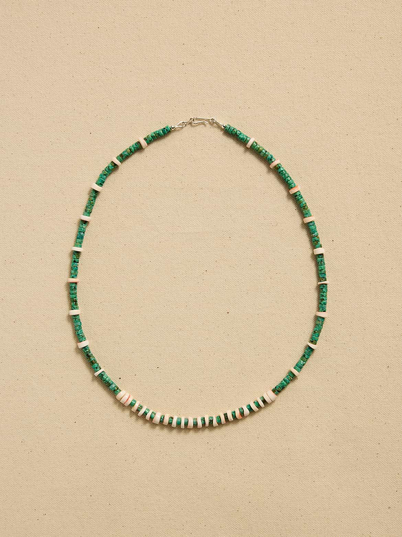 Archive Mixed Green Beaded Necklace