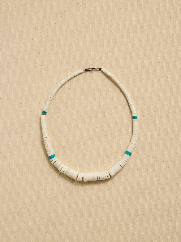 Archive Graduated White Beaded Choker Necklace