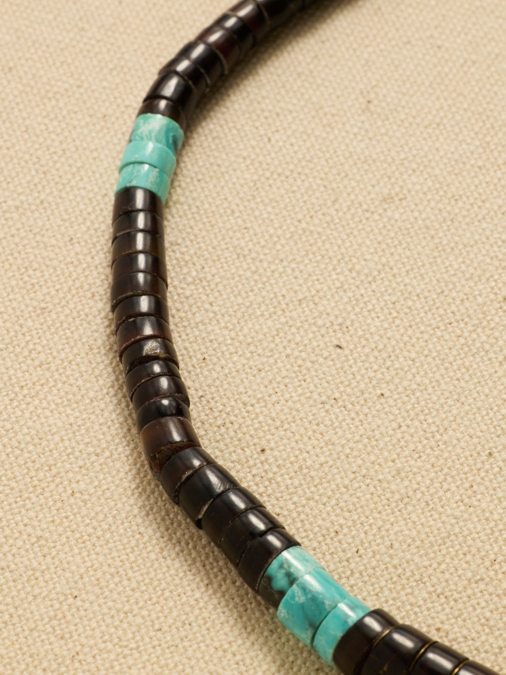Image number 2 showing, Archive Brown And Turquoise Beaded Choker Necklace