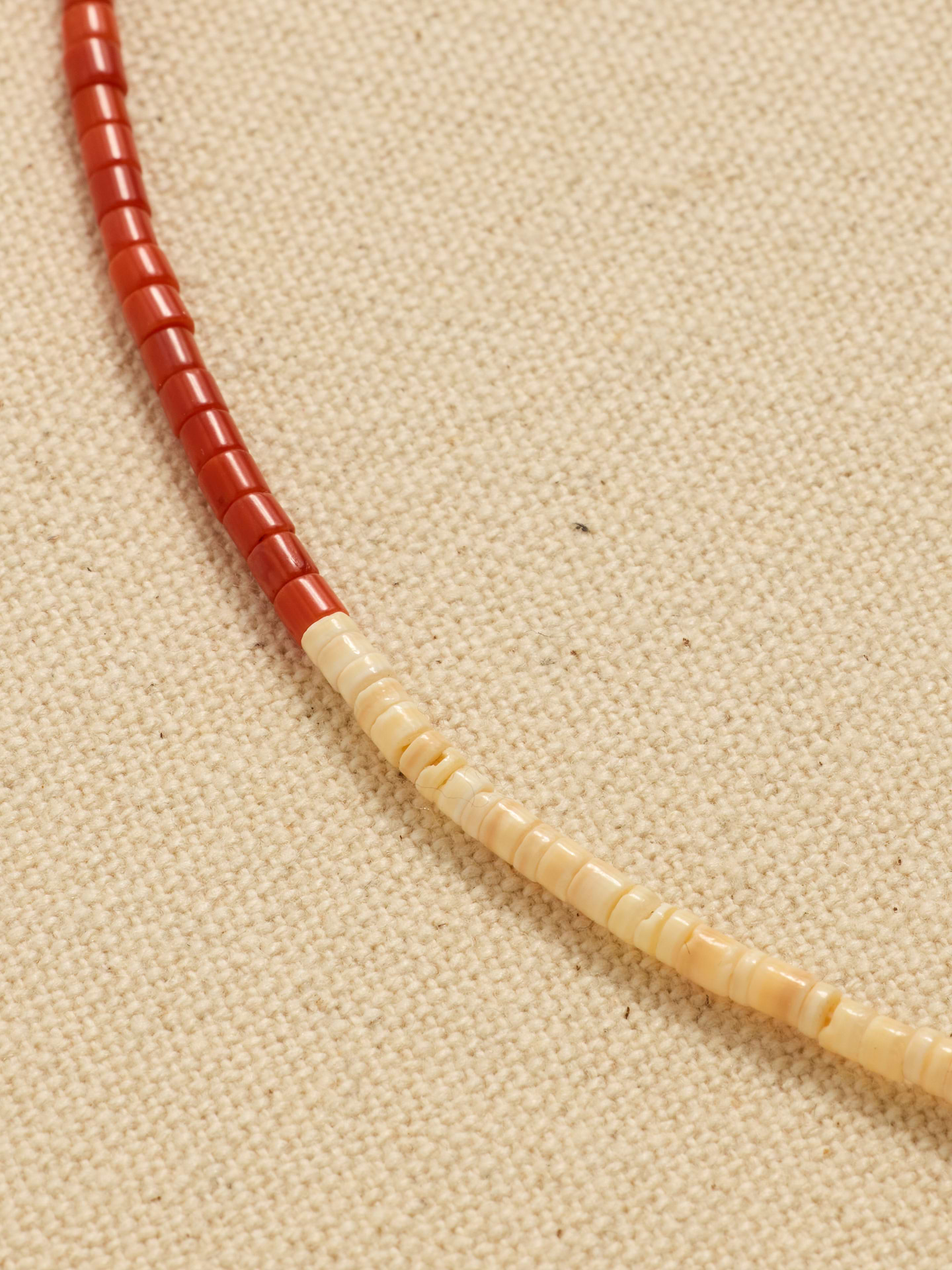Image number 2 showing, Archive Red And White Beaded Matinee Necklace