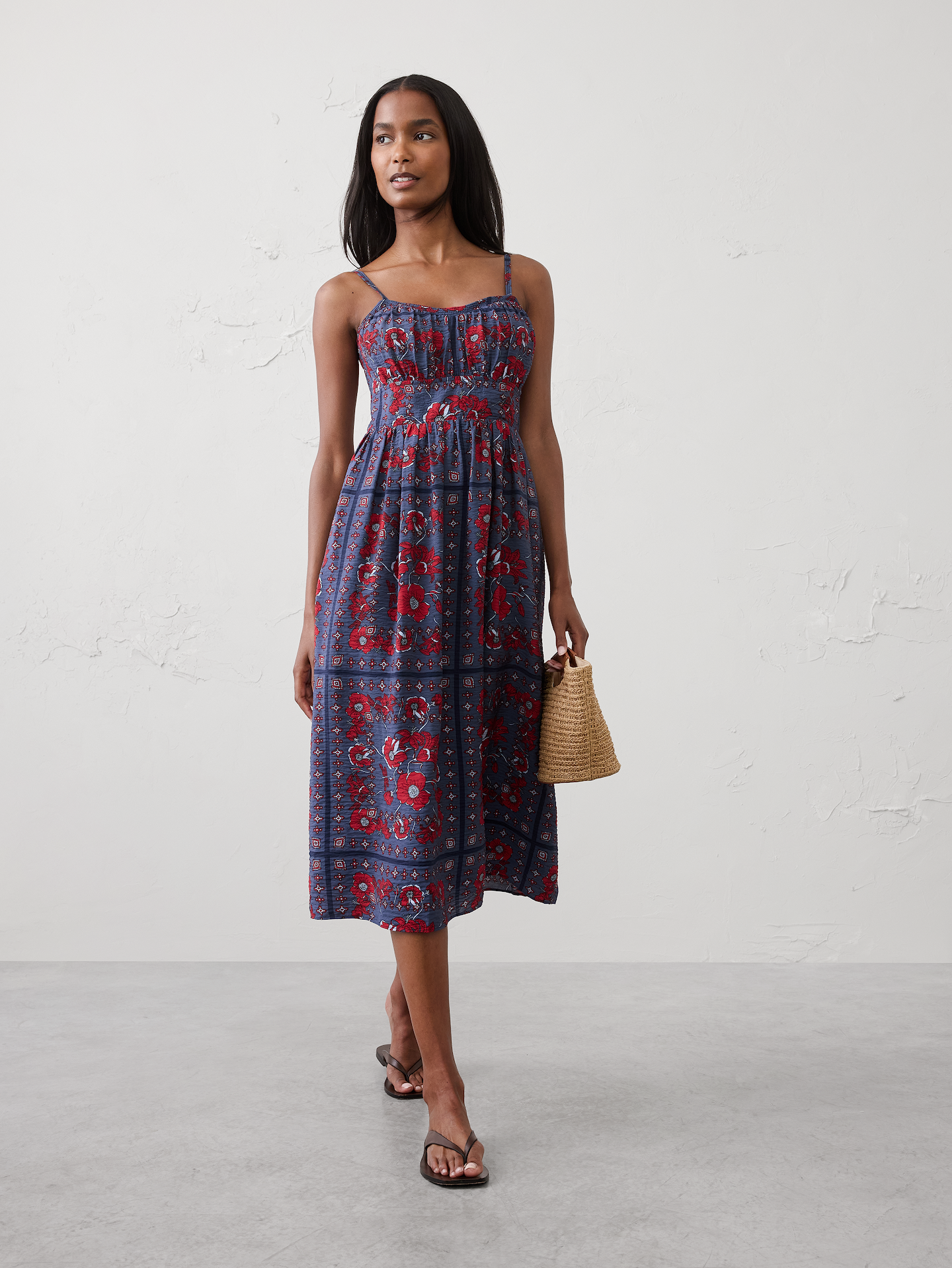 Image number 1 showing, Empire-Waist Midi Dress