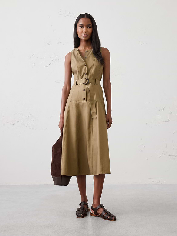 Painters Twill Midi Dress