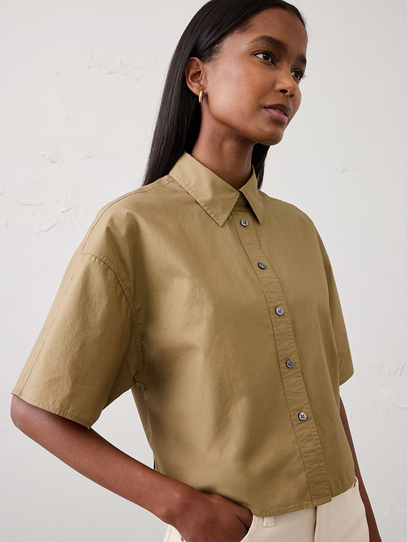 Boxy Cropped Shirt