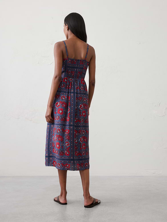 Empire-Waist Midi Dress