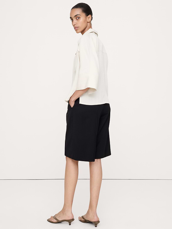 Drapey Twill Shirt Jacket