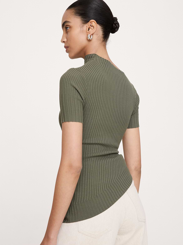Sculpted Asymmetrical Sweater Tee