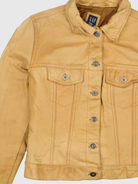 GapVintage Womens 2000 Leather Jacket - S