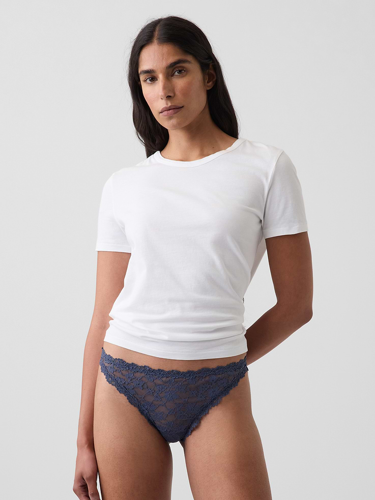 Image number 1 showing, Lace Thong
