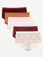 Image number 1 showing, High-Waisted Everyday Brief Cotton Underwear 6-Pack