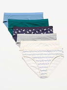 Image number 1 showing, High-Waisted Everyday Cotton Underwear 6-Pack