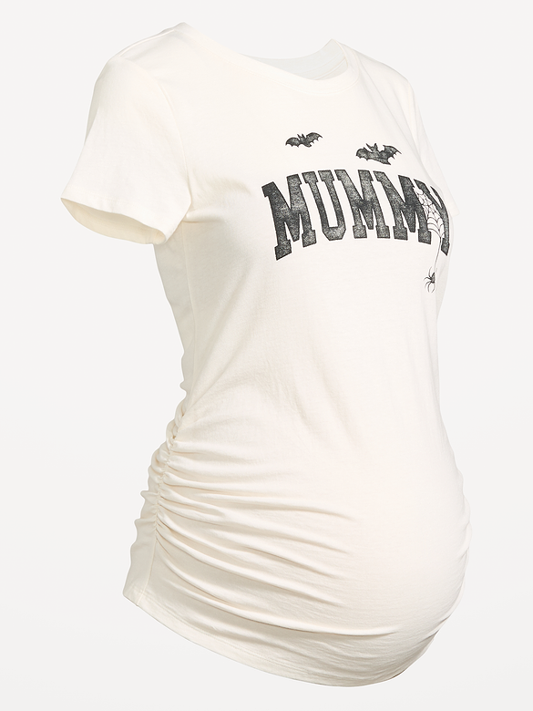 Maternity Graphic Side-Shirred T-Shirt
