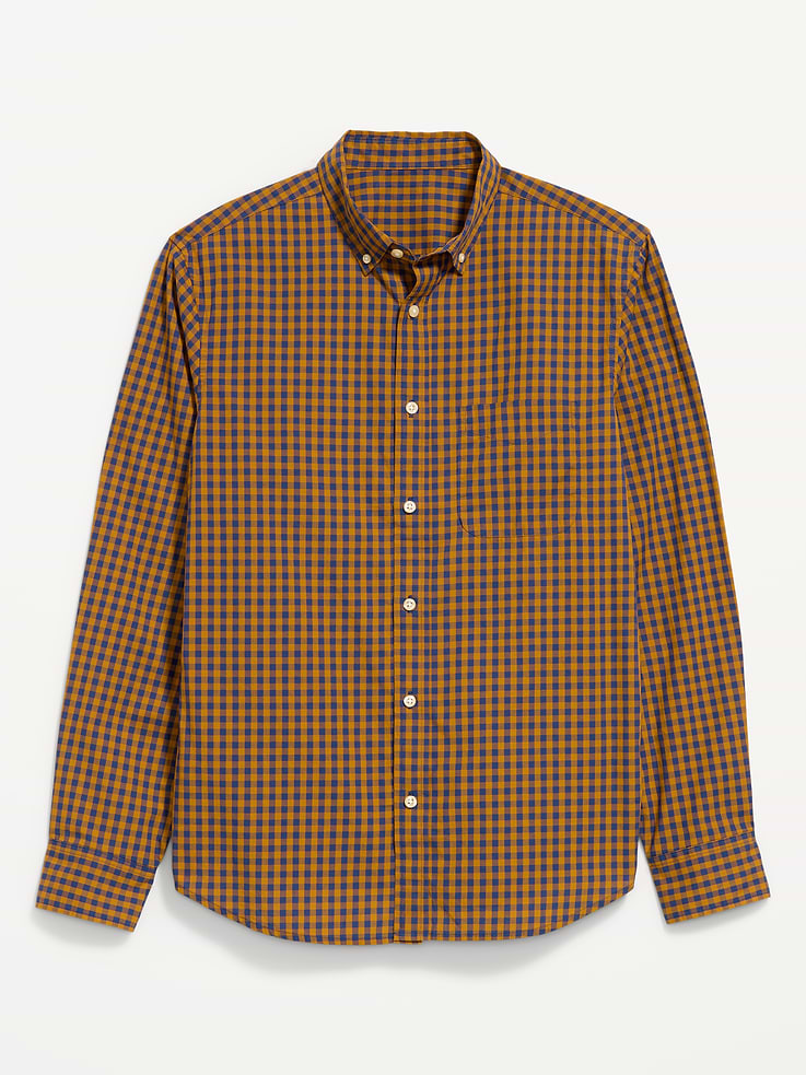 L'image numéro 4 présente Chemise passe-partout coupe classique en popeline à carreaux