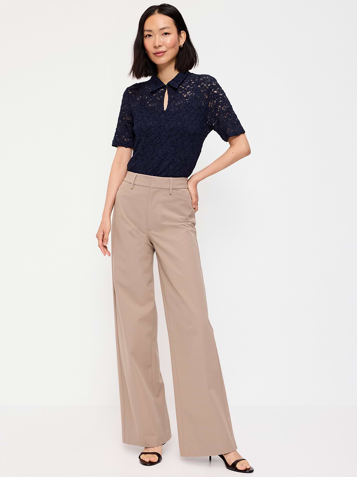 Image number 1 showing, High-Waisted Pixie Super Wide-Leg Pants