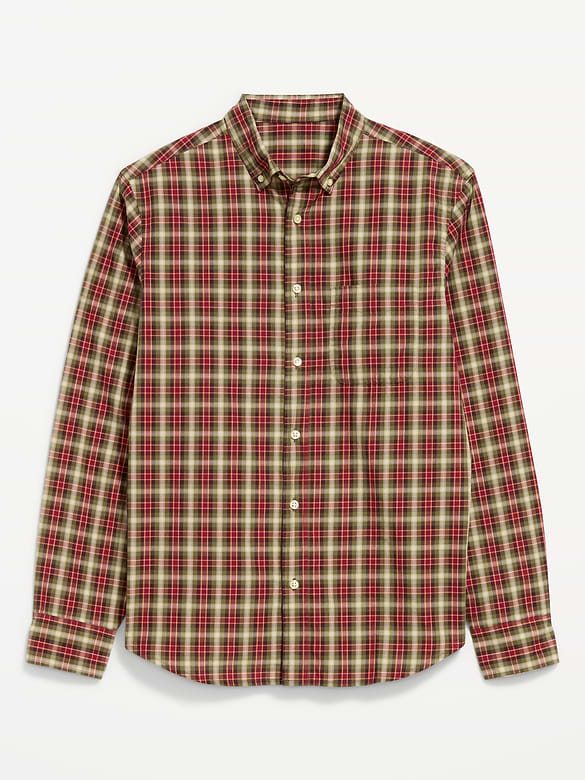 Classic Fit Everyday Plaid Poplin Shirt