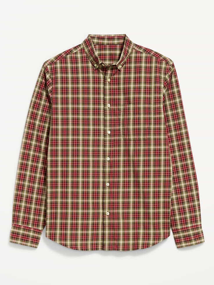 L'image numéro 4 présente Chemise passe-partout coupe classique en popeline à carreaux