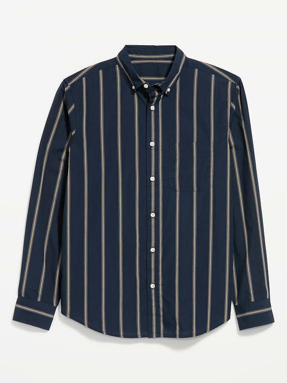Classic Fit Everyday Striped Poplin Shirt