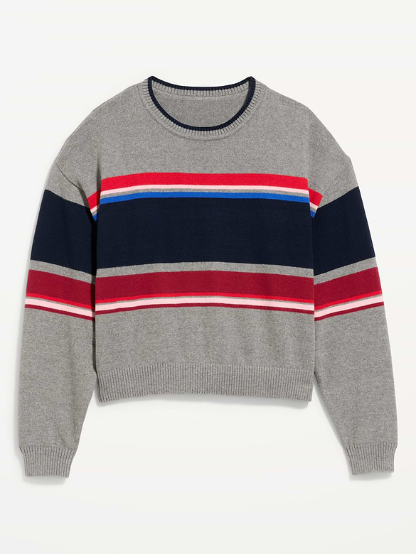 SoSoft Cotton Crew-Neck Cropped Sweater