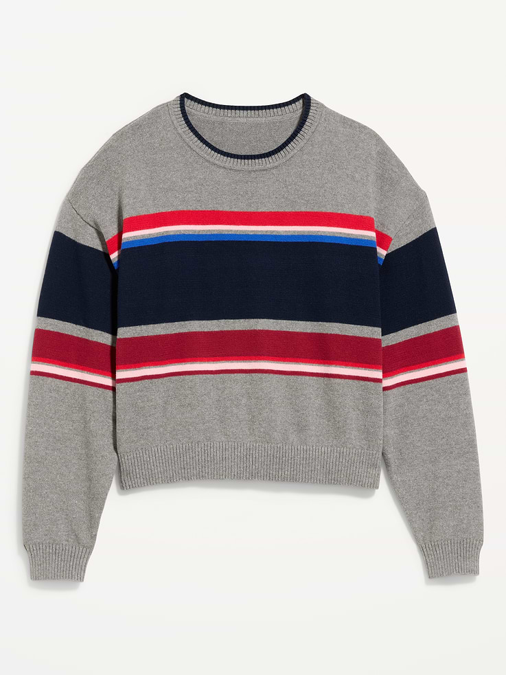 Image number 4 showing, SoSoft Cotton Crew-Neck Cropped Sweater