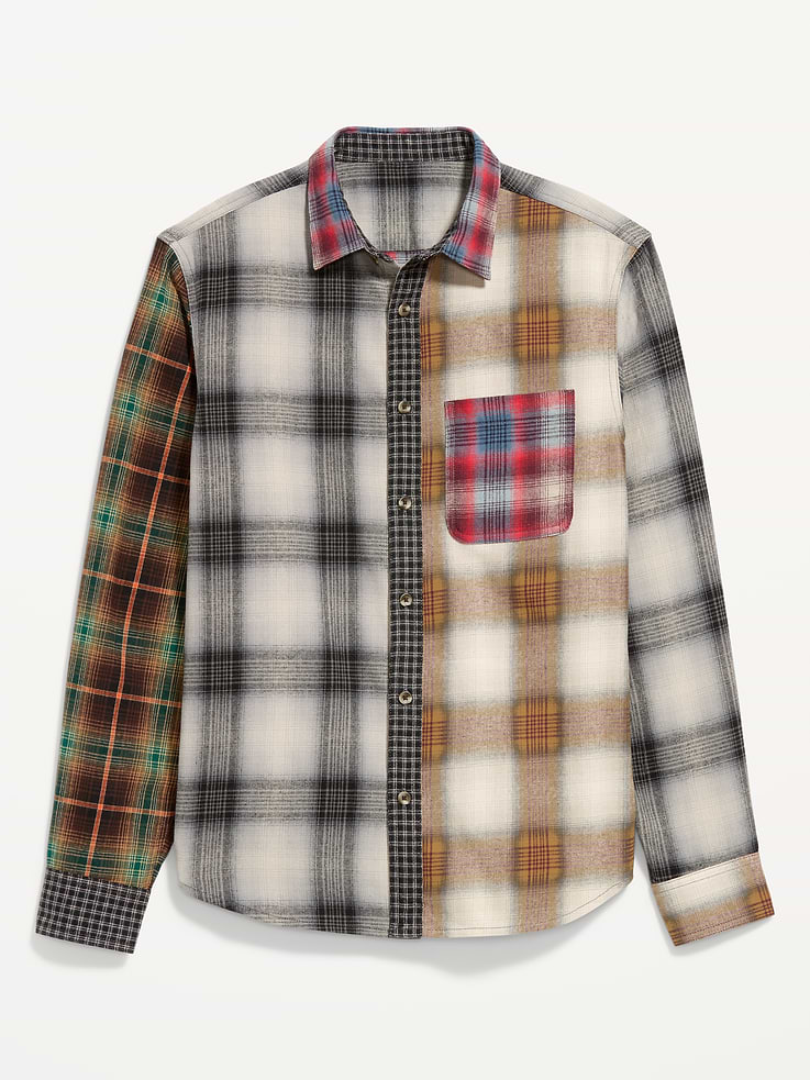 Image number 4 showing, Relaxed Long-Sleeve Plaid Flannel Pocket Shirt