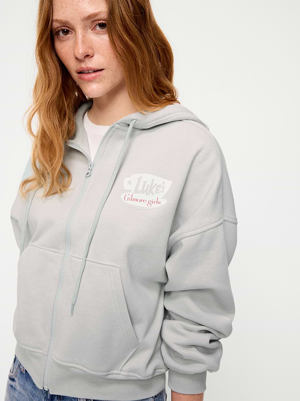 Oversized Full-Zip Graphic Hoodie Sweatshirt
