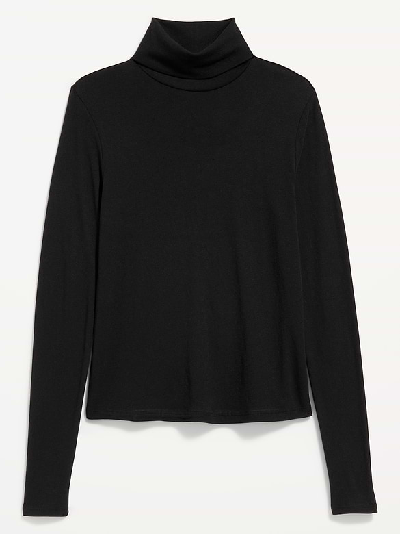 Slim-Fit Ribbed Turtleneck