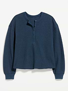 Image number 2 showing, Long-Sleeve Crew-Neck Henley T-Shirt
