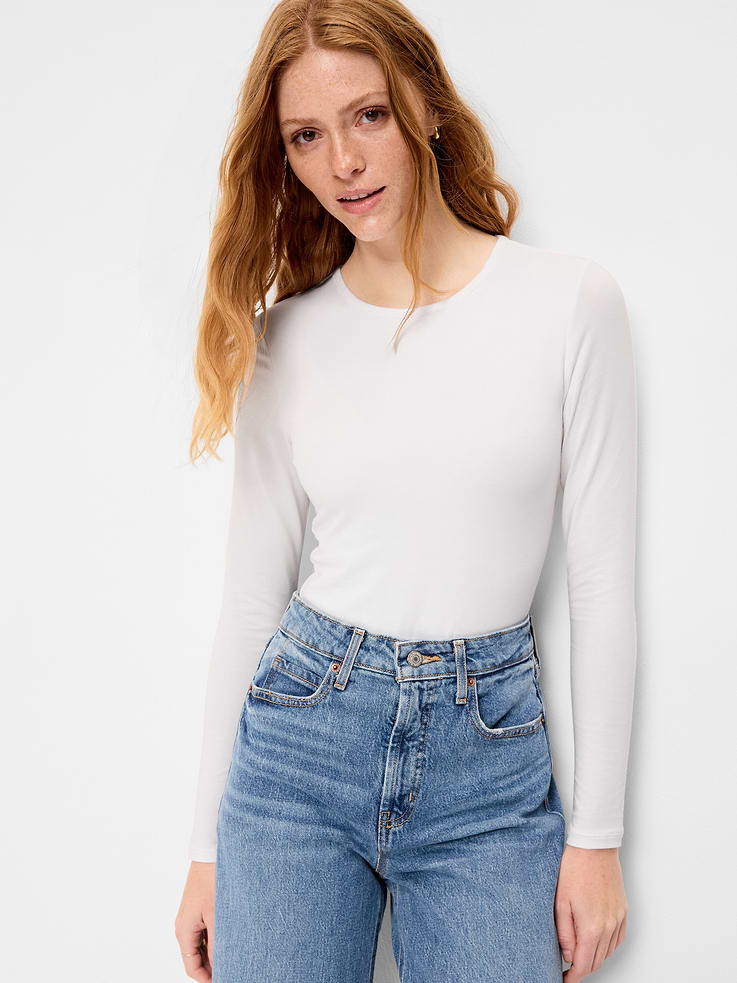 Image number 3 showing, Long-Sleeve Crew-Neck Bodysuit
