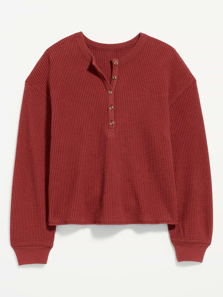 Image number 2 showing, Long-Sleeve Crew-Neck Henley T-Shirt