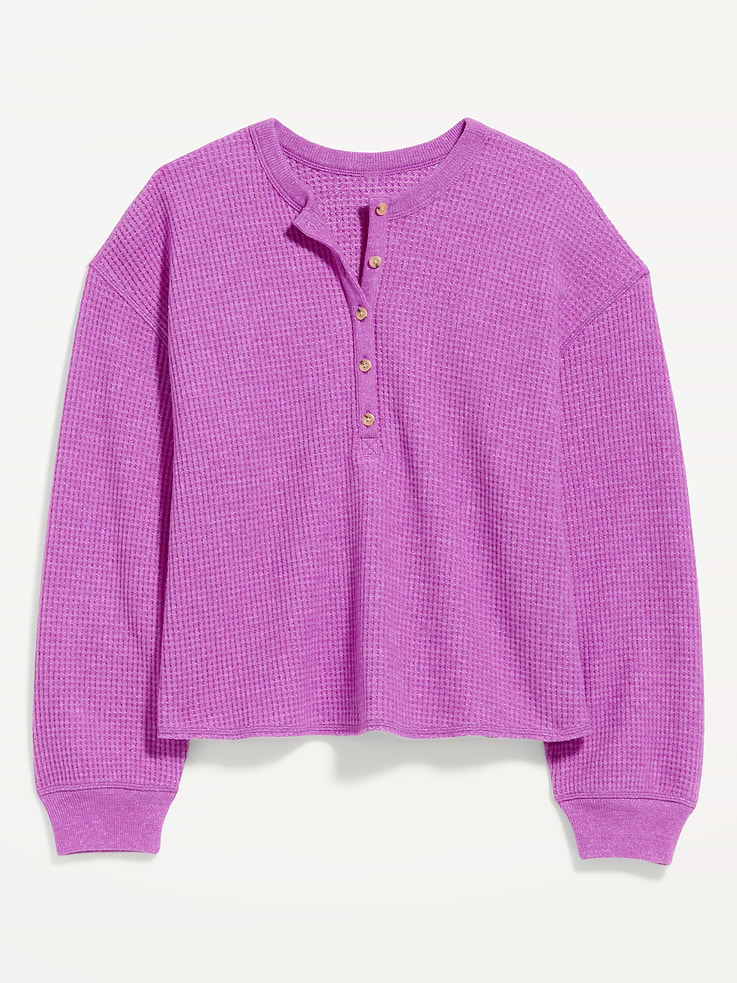 Image number 4 showing, Long-Sleeve Crew-Neck Henley T-Shirt